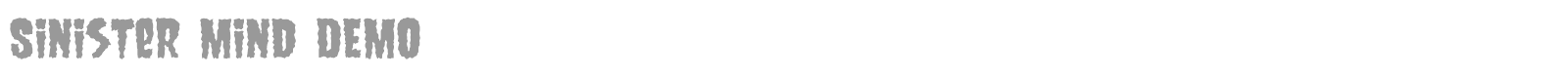 Sinister Mind font preview